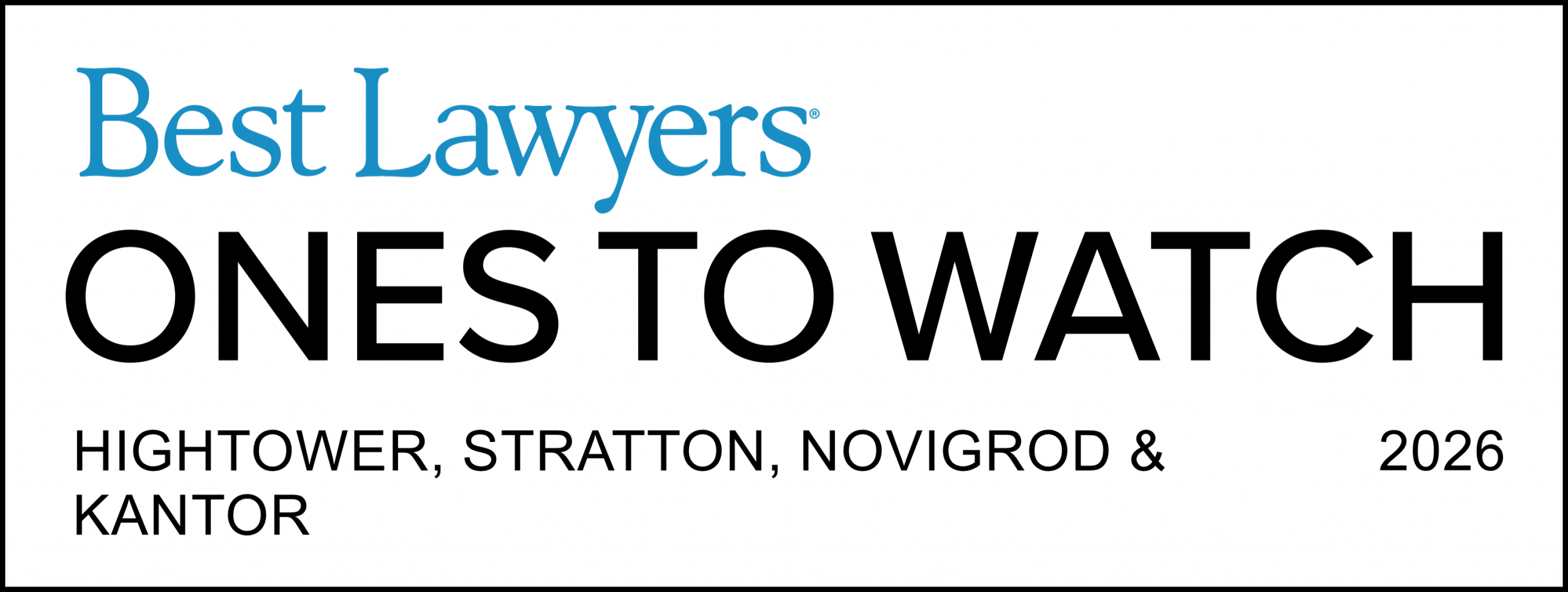 Best Lawyers Ones To Watch 2026 Logo Badge