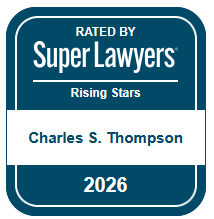 Charles Thompson 2026 SuperLawyer Rising Stars badge