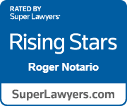 Roger Notario.superlawyer.rising star.2024 logo